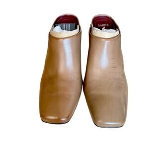 NEW Franco Sarto Women's Slide Mules Brown Leather Size 11M Casual Flats